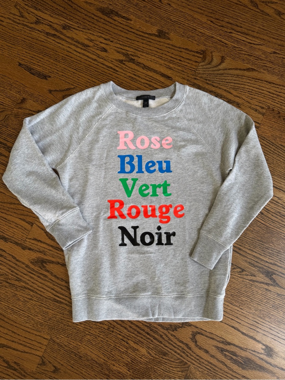 J. Crew French colors sweatshirt